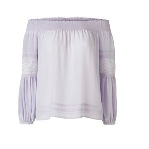 Off the shoulder silk top